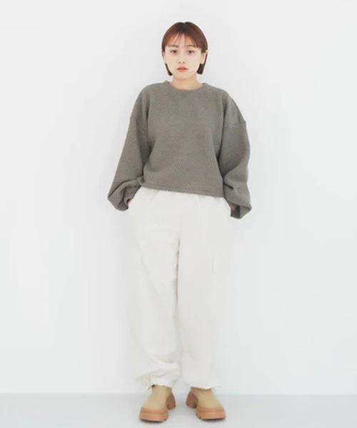 merrylatte(メリーラテ)の「ニュアンスカラーカーゴパンツ【IROHANI】(カーゴパンツ・レディース・グレー/アイボリー・FREE)」の20枚目の写真