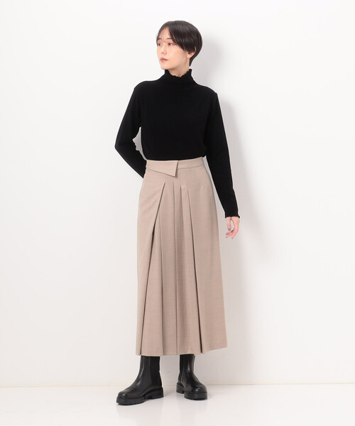 Gabardine K.T(ギャバジンケーティー)の「〔 +サイズ 〕 ニットコール カットソー(Tシャツ/カットソー・レディース・ブラック/ライラック/オフホワイト/グレー/ライトグレー・13号/17号)」の14枚目の写真