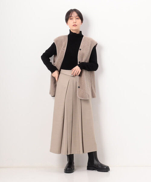 Gabardine K.T(ギャバジンケーティー)の「〔 +サイズ 〕 ニットコール カットソー(Tシャツ/カットソー・レディース・ブラック/ライラック/オフホワイト/グレー/ライトグレー・13号/17号)」の16枚目の写真