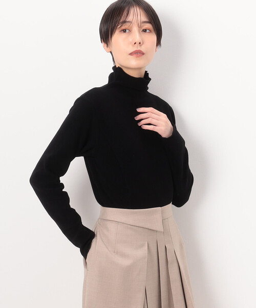 Gabardine K.T(ギャバジンケーティー)の「〔 +サイズ 〕 ニットコール カットソー(Tシャツ/カットソー・レディース・ブラック/ライラック/オフホワイト/グレー/ライトグレー・13号/17号)」の17枚目の写真