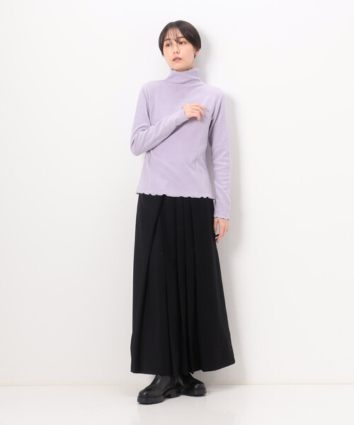 Gabardine K.T(ギャバジンケーティー)の「〔 +サイズ 〕 ニットコール カットソー(Tシャツ/カットソー・レディース・ブラック/ライラック/オフホワイト/グレー/ライトグレー・13号/17号)」の18枚目の写真
