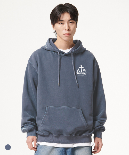 ARTISTWEAR（アーティストウェア）の「[ATW] プロミスピグメントフード（パーカー・レディース・ネイビー・MEDIUM/LARGE/XX-LARGE/X-LARGE）」の2枚目の写真