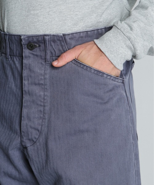 schott（ショット）の「Schott/ショット/HERRINGBONE TROUSERS/ヘリンボーン パンツ（スラックス・メンズ・チャコールグレー/ブルー/ナチュラル・30/32/34/36）」の7枚目の写真
