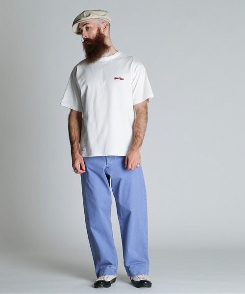 schott（ショット）の「Schott/ショット/HERRINGBONE TROUSERS/ヘリンボーン パンツ（スラックス・メンズ・チャコールグレー/ブルー/ナチュラル・30/32/34/36）」の13枚目の写真