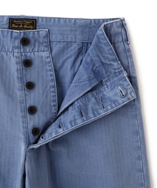 schott（ショット）の「Schott/ショット/HERRINGBONE TROUSERS/ヘリンボーン パンツ（スラックス・メンズ・チャコールグレー/ブルー/ナチュラル・30/32/34/36）」の22枚目の写真