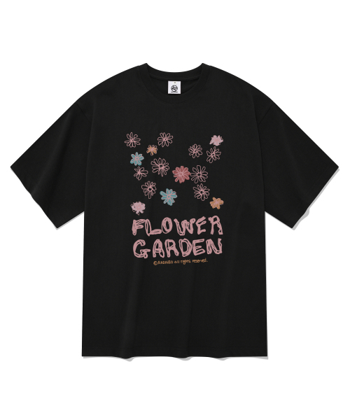 RADINEO(ラディネオ)の「フラワーガーデン 半袖Tシャツ ブラック(Tシャツ/カットソー・メンズ・その他・SMALL/MEDIUM/LARGE/X-LARGE)」の1枚目の写真