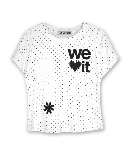 DAMISH(ダミシュ)の「ウィラブイットグラフィックドットTシャツ_アイボリー(Tシャツ/カットソー・レディース・アイボリー・FREE)」の1枚目の写真