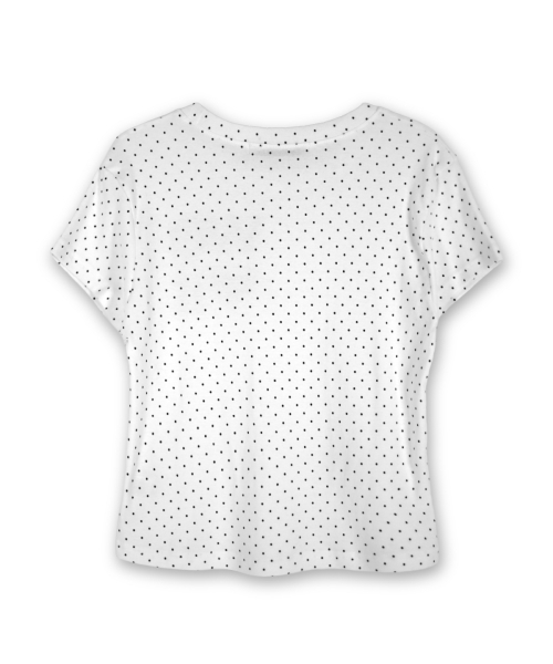 DAMISH(ダミシュ)の「ウィラブイットグラフィックドットTシャツ_アイボリー(Tシャツ/カットソー・レディース・アイボリー・FREE)」の3枚目の写真