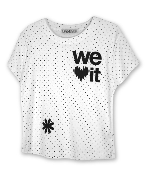 DAMISH(ダミシュ)の「ウィラブイットグラフィックドットTシャツ_アイボリー(Tシャツ/カットソー・レディース・アイボリー・FREE)」の7枚目の写真