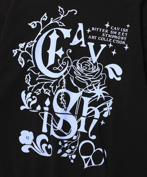 Cavish(カビシ)の「IVY HOODIE BLACK(CV2EFUM402A)(パーカー・レディース・ブラック・SMALL/MEDIUM/LARGE)」の4枚目の写真