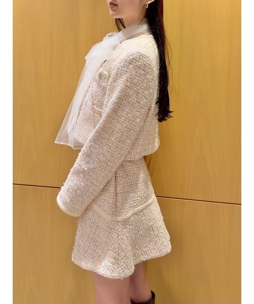 SNIDEL（スナイデル）の「ツイードフレアミニスカート（スカート・レディース・ブルー/アイボリー/マルチ・0/1）」の18枚目の写真