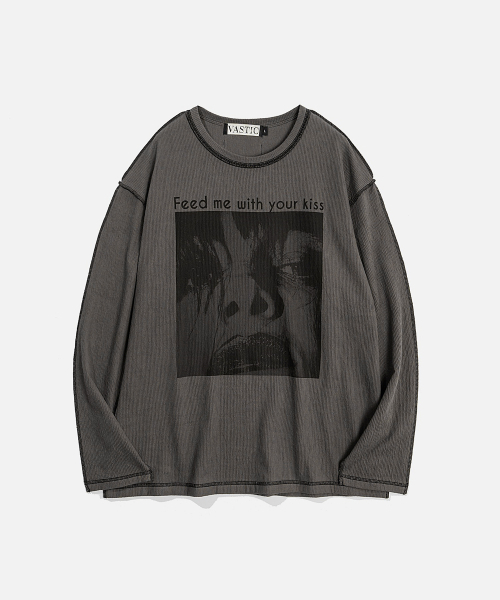 VASTIC（バスティック）の「リバースフィードミロングスリーブ_チャコール（Tシャツ/カットソー・メンズ・その他・MEDIUM/LARGE）」の2枚目の写真