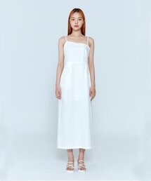 LEEJEE（リジ）の「ベーシックフロントアシンメトリーワンピースオフホワイト（ワンピース）」