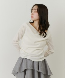 Olu. | シアーベロアドレープトップス(Tシャツ/カットソー)