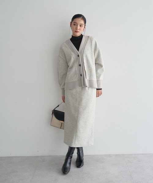 YECCA VECCA（イェッカヴェッカ）の「メルトンナロースカート（スカート・レディース・ブラウン/グレー/チャコールグレー・S/M）」の14枚目の写真