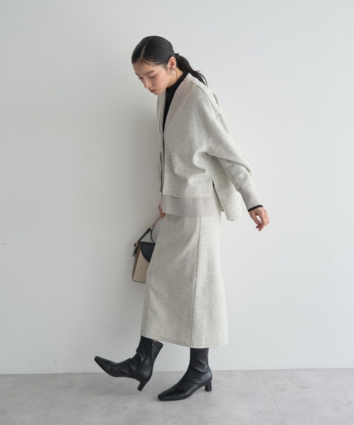 YECCA VECCA（イェッカヴェッカ）の「メルトンナロースカート（スカート・レディース・ブラウン/グレー/チャコールグレー・S/M）」の17枚目の写真