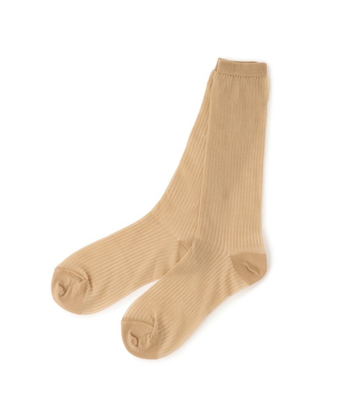 SALON adam et rope'（サロン アダム エ ロペ）の「シアーリブソックス 2（ソックス/靴下・レディース・ベージュ/ホワイト/ブルー/グレー・FREE）」の7枚目の写真