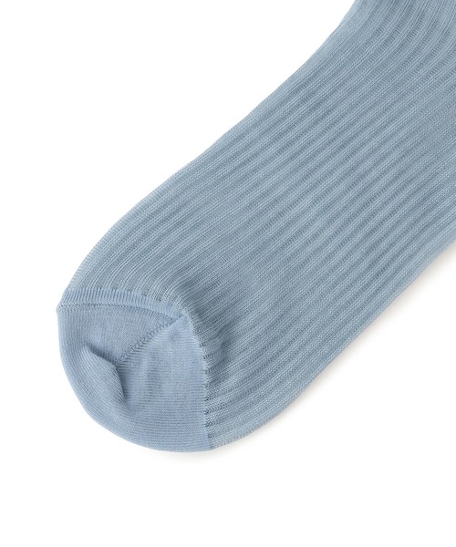 SALON adam et rope'（サロン アダム エ ロペ）の「シアーリブソックス 2（ソックス/靴下・レディース・ベージュ/ホワイト/ブルー/グレー・FREE）」の11枚目の写真