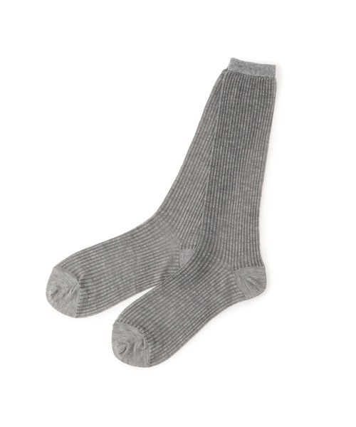 SALON adam et rope'（サロン アダム エ ロペ）の「シアーリブソックス 2（ソックス/靴下・レディース・ベージュ/ホワイト/ブルー/グレー・FREE）」の13枚目の写真