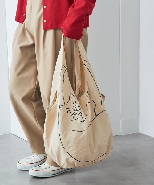 ROOTOTE(ルートート)の「【ROOTOTE】EU.RS.ブラサガリ ネコ-B 3543(トートバッグ・レディース・カーキ/ライトパープル/ベージュ/イエロー/ブラウン/ピンク・FREE)」の14枚目の写真