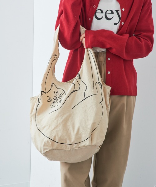 ROOTOTE(ルートート)の「【ROOTOTE】EU.RS.ブラサガリ ネコ-B 3543(トートバッグ・レディース・カーキ/ライトパープル/ベージュ/イエロー/ブラウン/ピンク・FREE)」の15枚目の写真