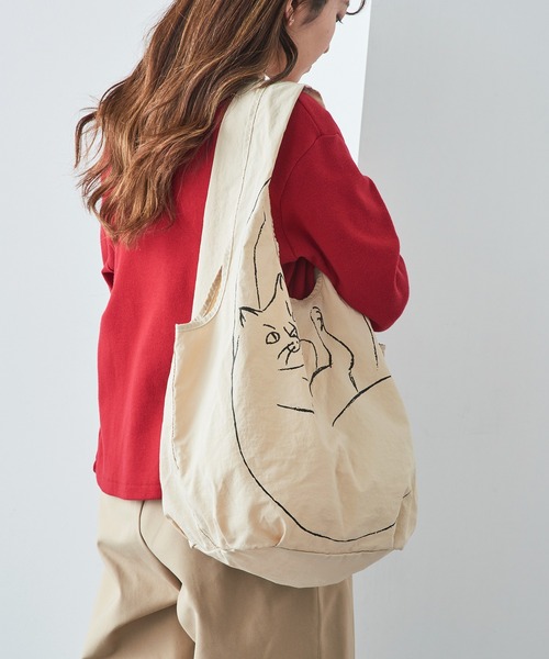 ROOTOTE(ルートート)の「【ROOTOTE】EU.RS.ブラサガリ ネコ-B 3543(トートバッグ・レディース・カーキ/ライトパープル/ベージュ/イエロー/ブラウン/ピンク・FREE)」の16枚目の写真