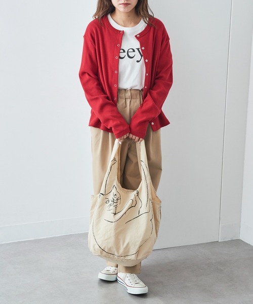 ROOTOTE(ルートート)の「【ROOTOTE】EU.RS.ブラサガリ ネコ-B 3543(トートバッグ・レディース・カーキ/ライトパープル/ベージュ/イエロー/ブラウン/ピンク・FREE)」の17枚目の写真