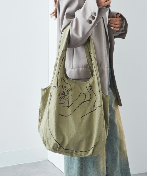 ROOTOTE(ルートート)の「【ROOTOTE】EU.RS.ブラサガリ ネコ-B 3543(トートバッグ・レディース・カーキ/ライトパープル/ベージュ/イエロー/ブラウン/ピンク・FREE)」の22枚目の写真