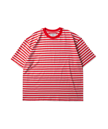 DGRE（ディグレ）の「Arcade Short Sleeve Stripe Red（Tシャツ/カットソー）」