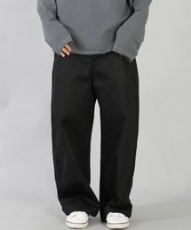 EX Wide Button Pants EWB-377 Black