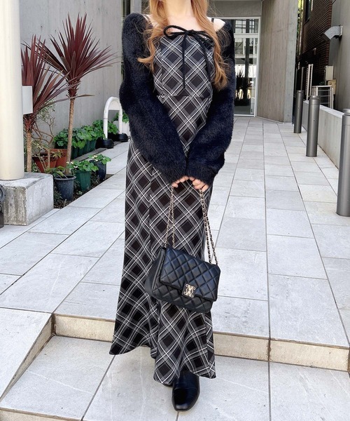 INGNI（イング）の「【WEB限定】シャギーニットボレロ＋マーメイドワンピースセット（ワンピース・レディース・ホワイト系その他4/ブラック系9・M）」の16枚目の写真