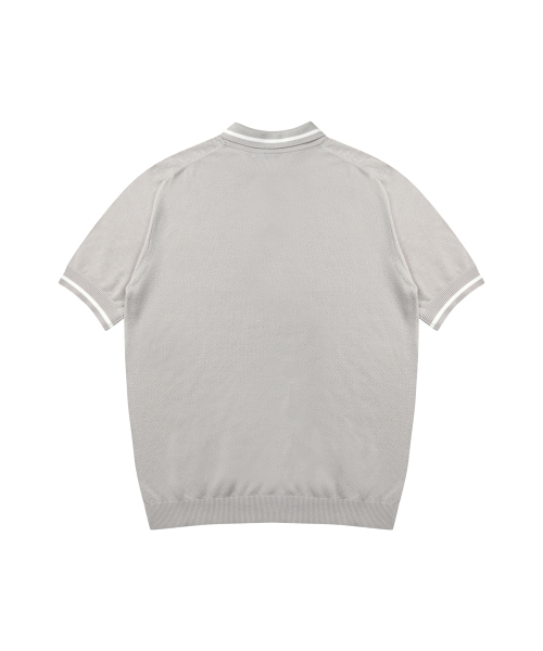 SOLEW(ソル)の「ポロニット_グレー(ニット/セーター・メンズ・その他・SMALL/MEDIUM/X-LARGE/LARGE)」の2枚目の写真