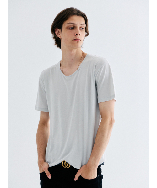 GOZER（ゴーザー）の「UNDER HALF T-SHIRT_LIGHT GREY（Tシャツ/カットソー・メンズ・ライトグレー・SMALL/MEDIUM/LARGE/X-LARGE）」の2枚目の写真