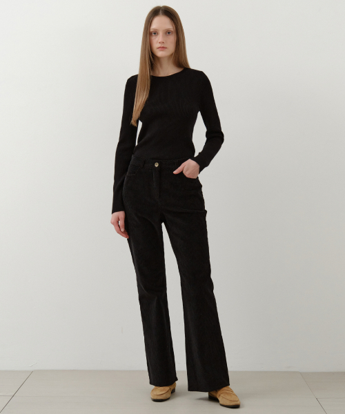 WEDNESDAYOASISFORWOMEN（ウェンズデー オアシス フォー ウーマン）の「ジェインラウンドネックウォッシャブルニット_BLACK(WC25-KN34)（ニット/セーター・レディース・ブラック・OS）」の3枚目の写真