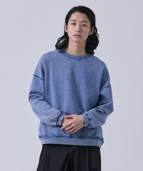 B.C STOCK（ベーセーストック）の「【ANTS & ELEPHANTS】フェード加工 ポケットプルオーバー（スウェット・メンズ・ピンク/レッド/ブラウン/ブラック/ネイビー・LARGE/MEDIUM）」の2枚目の写真