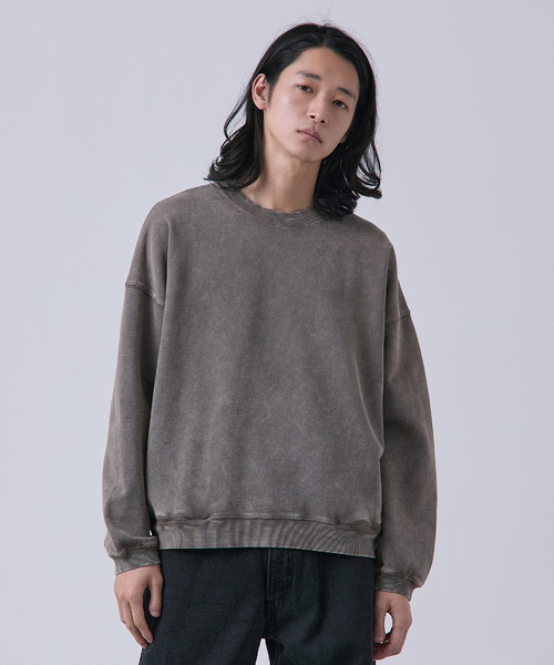 B.C STOCK（ベーセーストック）の「【ANTS & ELEPHANTS】フェード加工 ポケットプルオーバー（スウェット・メンズ・ピンク/レッド/ブラウン/ブラック/ネイビー・LARGE/MEDIUM）」の3枚目の写真