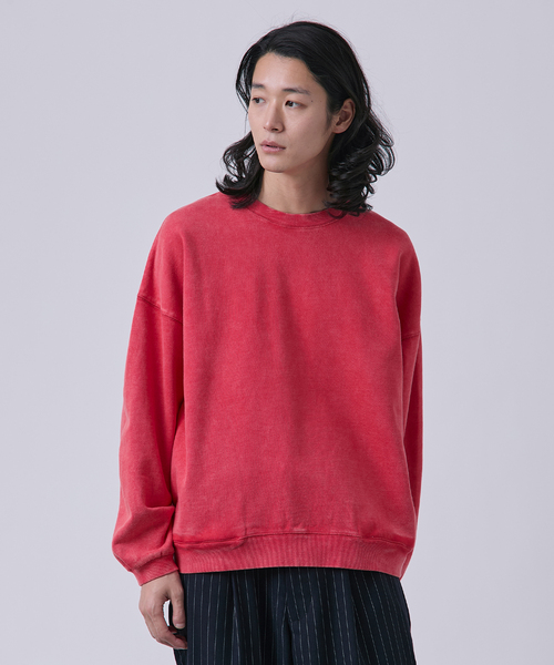 B.C STOCK（ベーセーストック）の「【ANTS & ELEPHANTS】フェード加工 ポケットプルオーバー（スウェット・メンズ・ピンク/レッド/ブラウン/ブラック/ネイビー・LARGE/MEDIUM）」の5枚目の写真