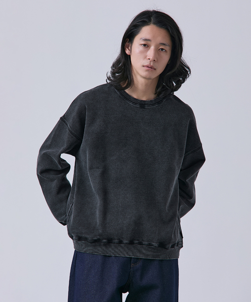 B.C STOCK（ベーセーストック）の「【ANTS & ELEPHANTS】フェード加工 ポケットプルオーバー（スウェット・メンズ・ピンク/レッド/ブラウン/ブラック/ネイビー・LARGE/MEDIUM）」の7枚目の写真