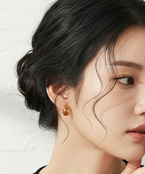 Burner（バーナー）の「【Sonu jewelry（ソヌジュエリー）】べっ甲風　ドロップ　イヤリング son-egs-3-4【RBTS】（イヤリング・レディース・ブラウン系その他・FREE）」の4枚目の写真