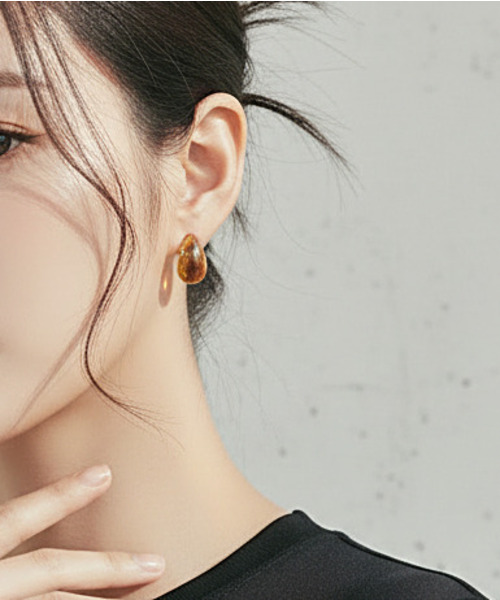 Burner（バーナー）の「【Sonu jewelry（ソヌジュエリー）】べっ甲風　ドロップ　イヤリング son-egs-3-4【RBTS】（イヤリング・レディース・ブラウン系その他・FREE）」の2枚目の写真