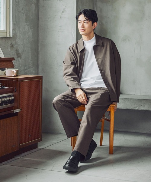 GLOBAL WORK(グローバルワーク)の「SOLOTEX(R)お手入れらくらく/イージーパンツ/612488(その他パンツ・メンズ・ネイビー/チャコールグレー/モカ・X-LARGE/LARGE/MEDIUM/SMALL)」の5枚目の写真