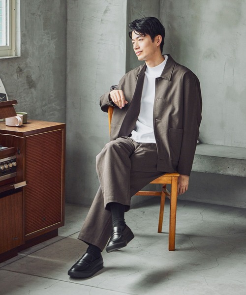 GLOBAL WORK(グローバルワーク)の「SOLOTEX(R)お手入れらくらく/イージーパンツ/612488(その他パンツ・メンズ・ネイビー/チャコールグレー/モカ・X-LARGE/LARGE/MEDIUM/SMALL)」の6枚目の写真