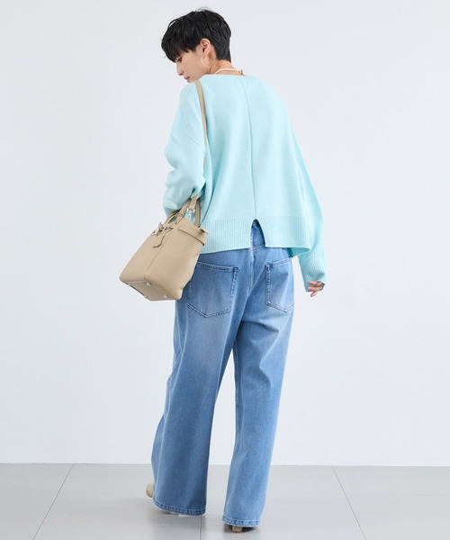 BARNYARDSTORM(バンヤードストーム)の「BARNYARDSTORM / バックスリットワイドニット(ニット/セーター・レディース・ホワイト/ベージュ/サックスブルー・FREE)」の13枚目の写真