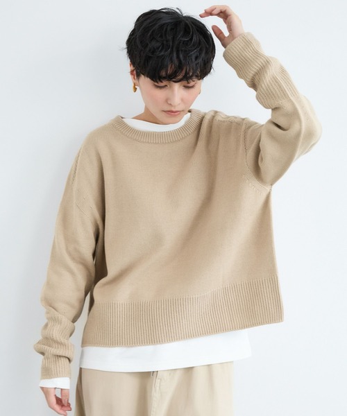 BARNYARDSTORM(バンヤードストーム)の「BARNYARDSTORM / バックスリットワイドニット(ニット/セーター・レディース・ホワイト/ベージュ/サックスブルー・FREE)」の21枚目の写真