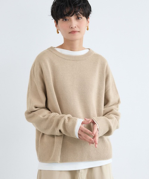 BARNYARDSTORM(バンヤードストーム)の「BARNYARDSTORM / バックスリットワイドニット(ニット/セーター・レディース・ホワイト/ベージュ/サックスブルー・FREE)」の20枚目の写真