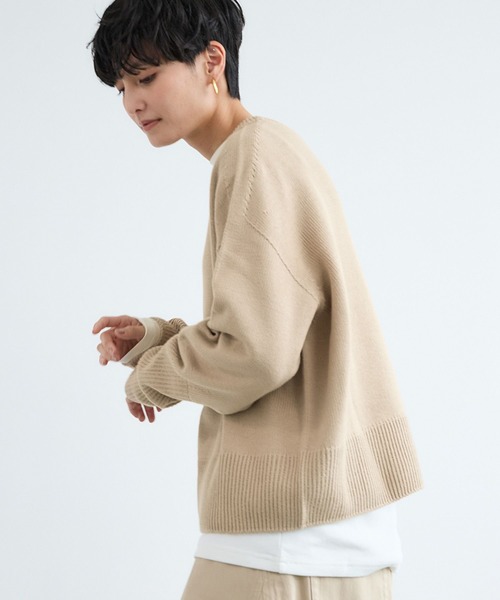 BARNYARDSTORM(バンヤードストーム)の「BARNYARDSTORM / バックスリットワイドニット(ニット/セーター・レディース・ホワイト/ベージュ/サックスブルー・FREE)」の22枚目の写真