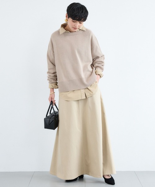 BARNYARDSTORM(バンヤードストーム)の「BARNYARDSTORM / バックスリットワイドニット(ニット/セーター・レディース・ホワイト/ベージュ/サックスブルー・FREE)」の5枚目の写真