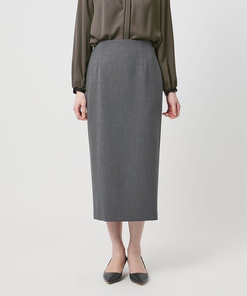 UNITED ARROWS（ユナイテッドアローズ）の「ダブルクロス タイトスカート ‐ストレッチ ウォッシャブル‐（スカート・レディース・ネイビー/ダークグレー・38/36/40）」の8枚目の写真