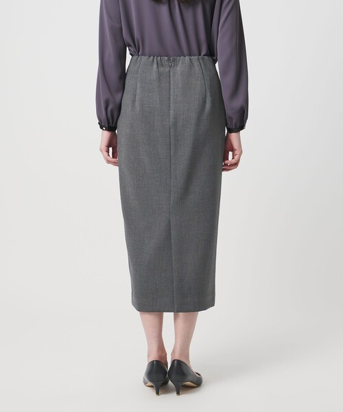 新品★UNITED ARROWS★ ダブルクロス タイトスカート★ダークグレー ダブルクロス タイトスカート ‐ウォッシャブル‐（スカート）｜UNITED