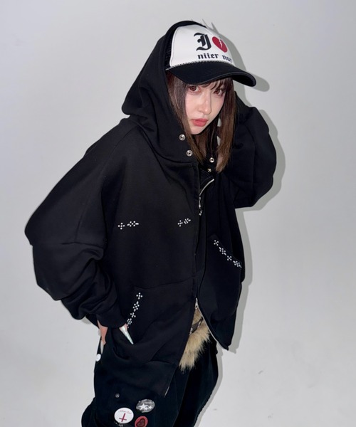 A'GEM/9 × .kom 『A'GEM/エージェム』 デザイン スウェットパーカー A